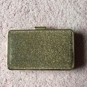 Michael Kors Elsie Gold box clutch